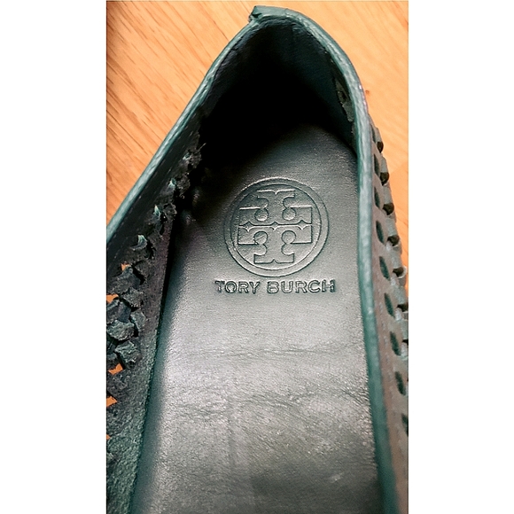 Tory Burch Woven Nadia Driver Moccasin Leather Loafer Size 8.5 - Picture 3 of 7